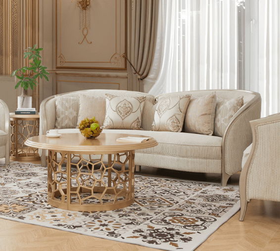 HD-7005 - Sofa - Beige / Gold