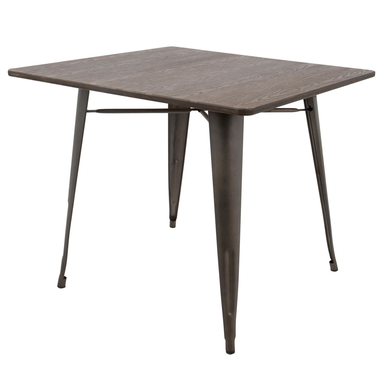 Oregon - 36" Industrial - Farmhouse Dining Table - Antique And Espresso