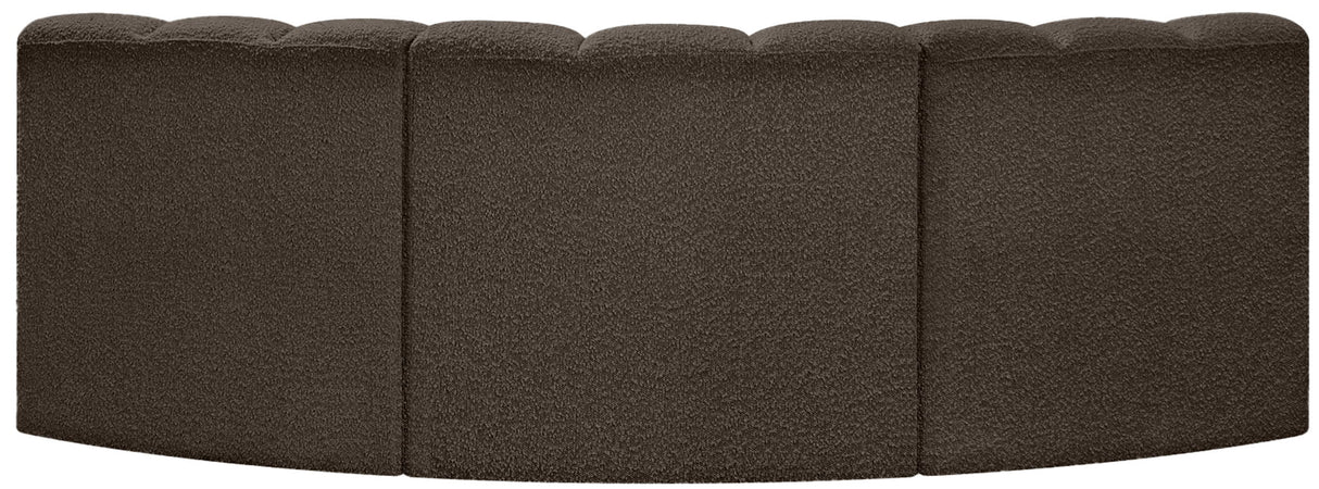 Arc - Boucle Fabric 3 Piece Modular Corner Sofa