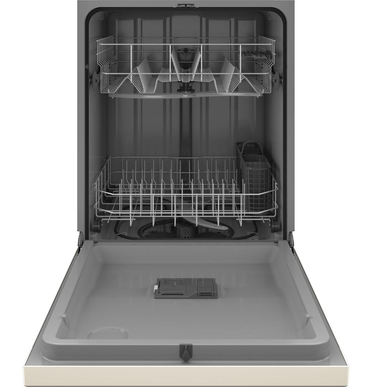 GE GDF535PGRCC - 24 in. Front Control Flush-Mount Dishwasher with 55 dBa Sound Level, Dry Boost & Pocket Handle - Bisque