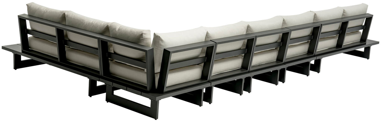 Maldives - 6 Piece Water Resistant Outdoor Patio Modular Sectional With Gray Base