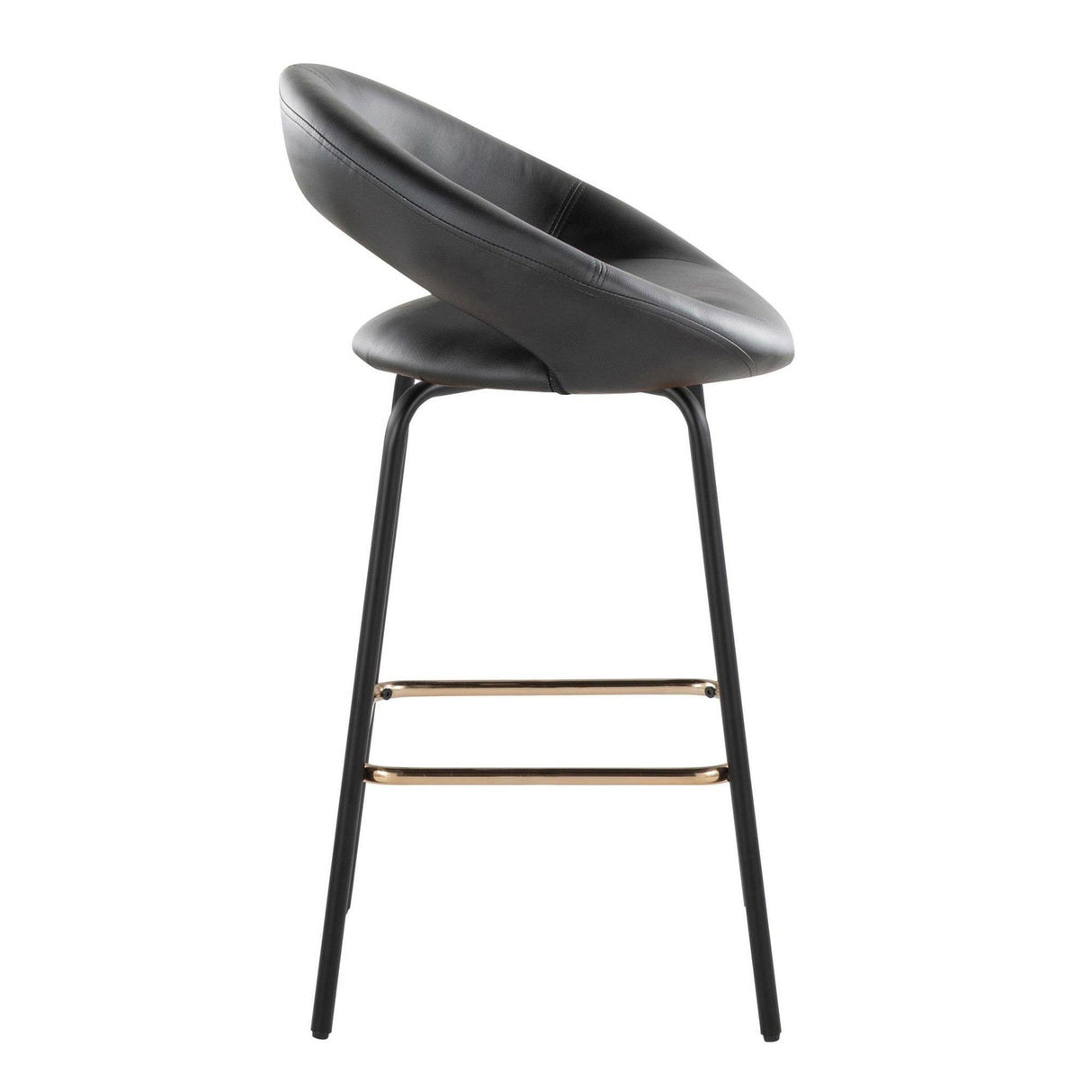 Posh - Fixed-Height Counter Stool (Set of 2) - Black Metal