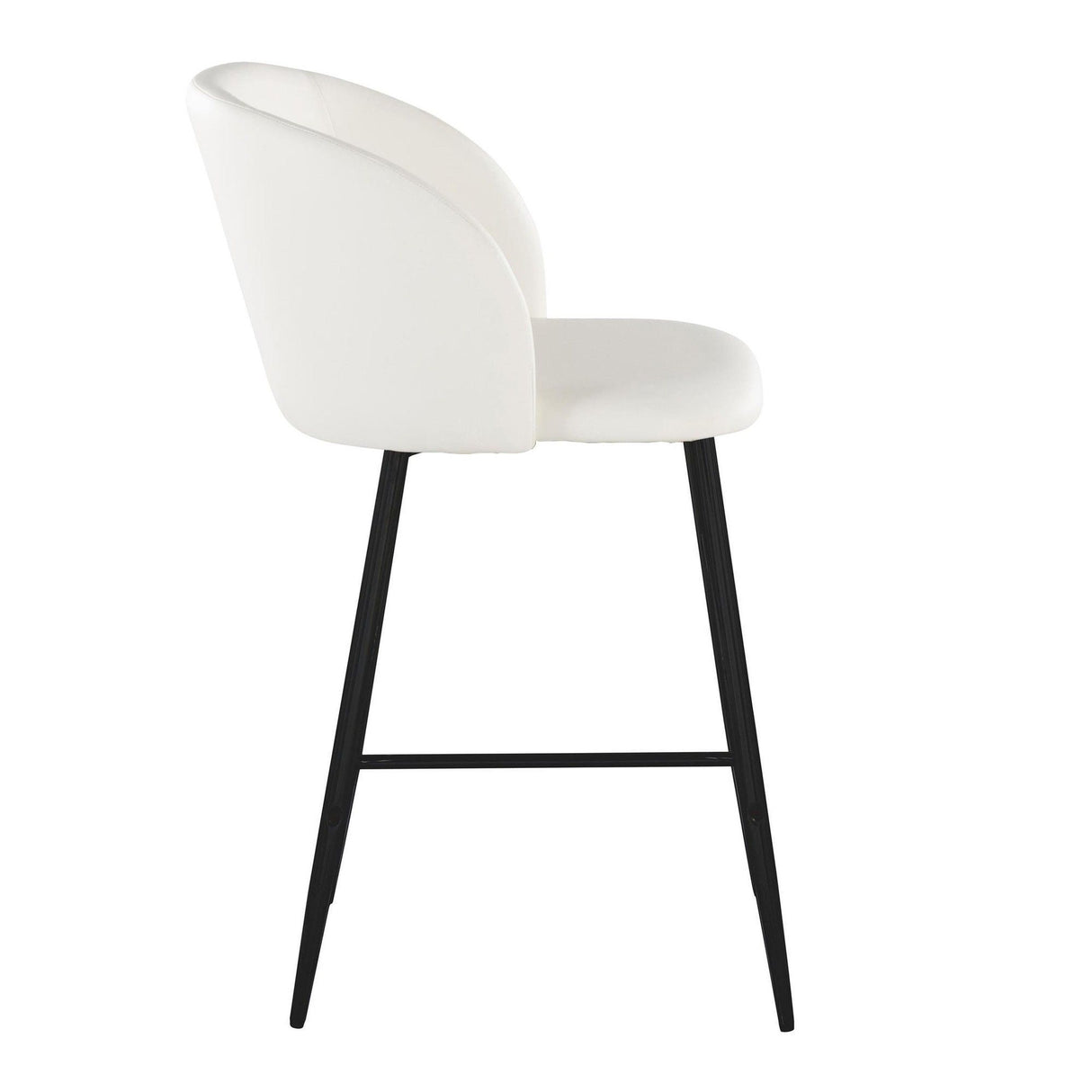 Fran - Fixed-Height Counter Stool (Set of 2) - Black Metal Base