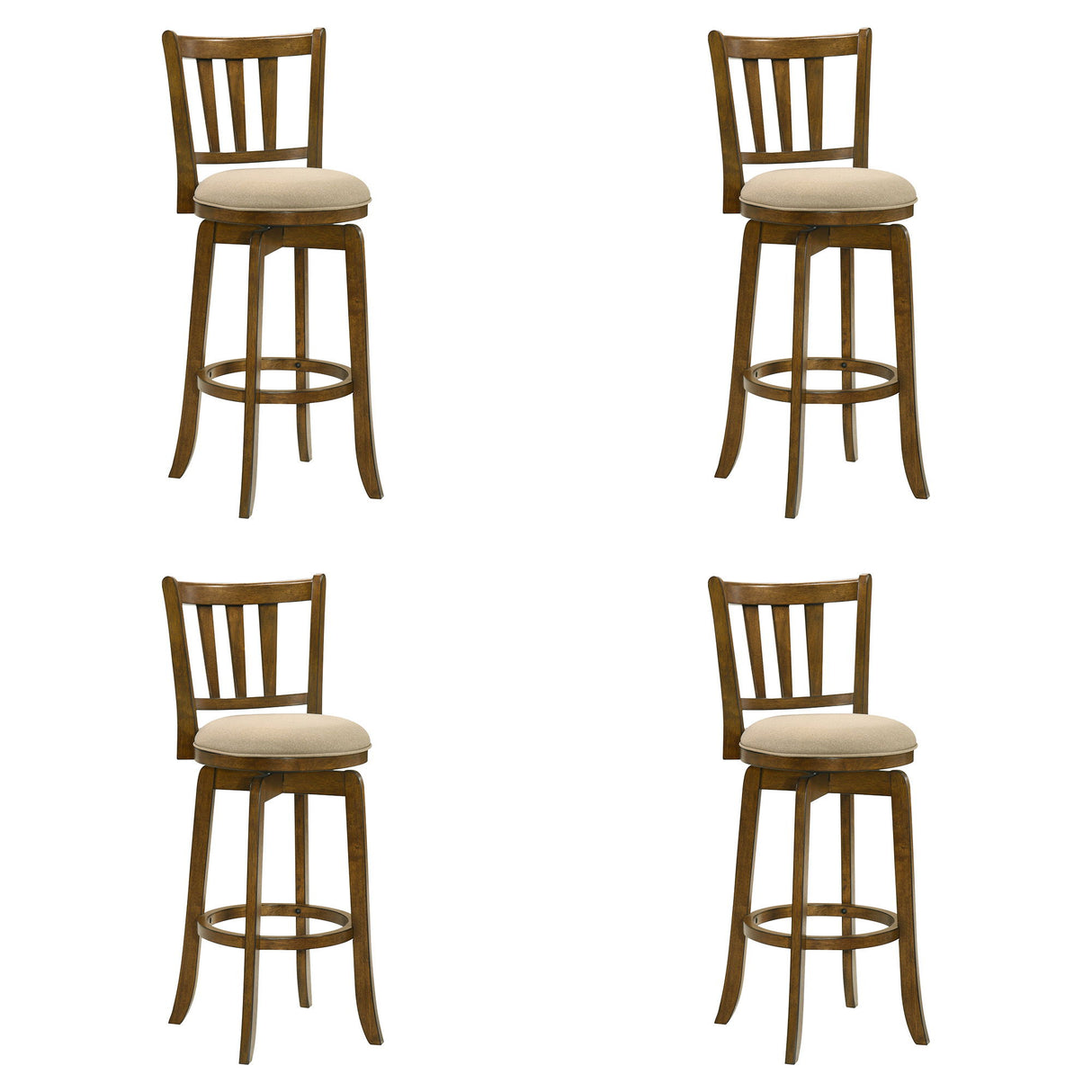 Wren - Modern Farmhouse Swivel Wood Bar Height Kitchen Bar Stool