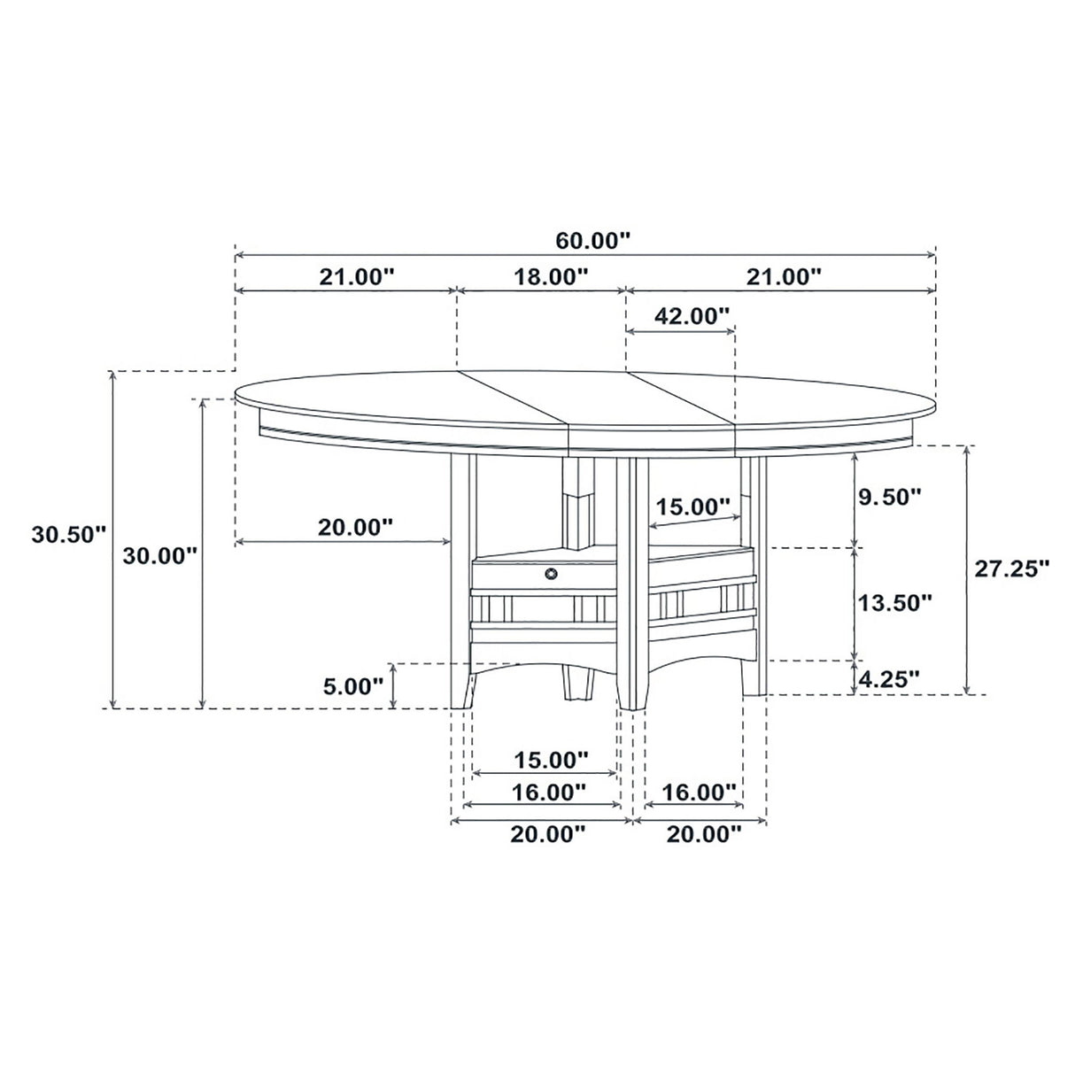 Illkirch - Oval Extension Leaf Dining Table With Expandable Surface - Espresso