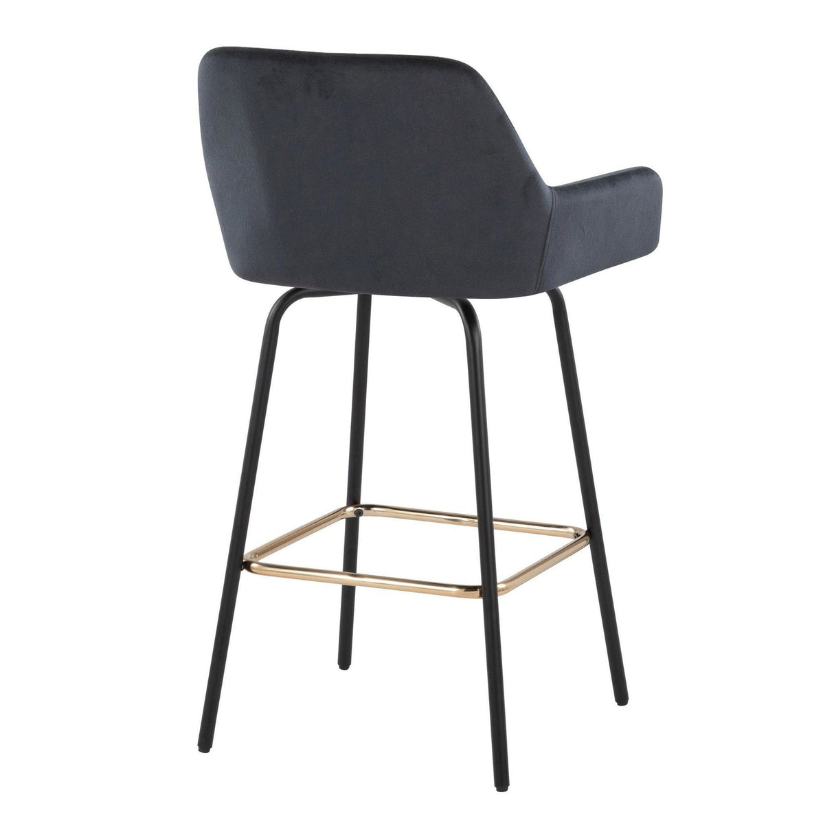 Daniella - 24" Fixed-Height Counter Stool (Set of 2) - Black Metal