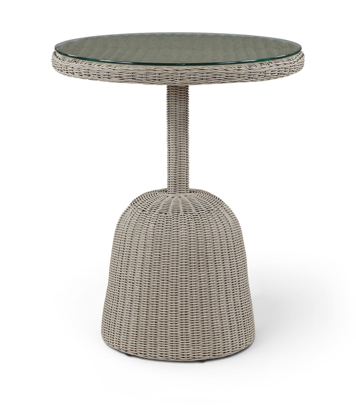 Seacrest - Tempered Glass Top And Wicker Outdoor Patio Counter Height Table