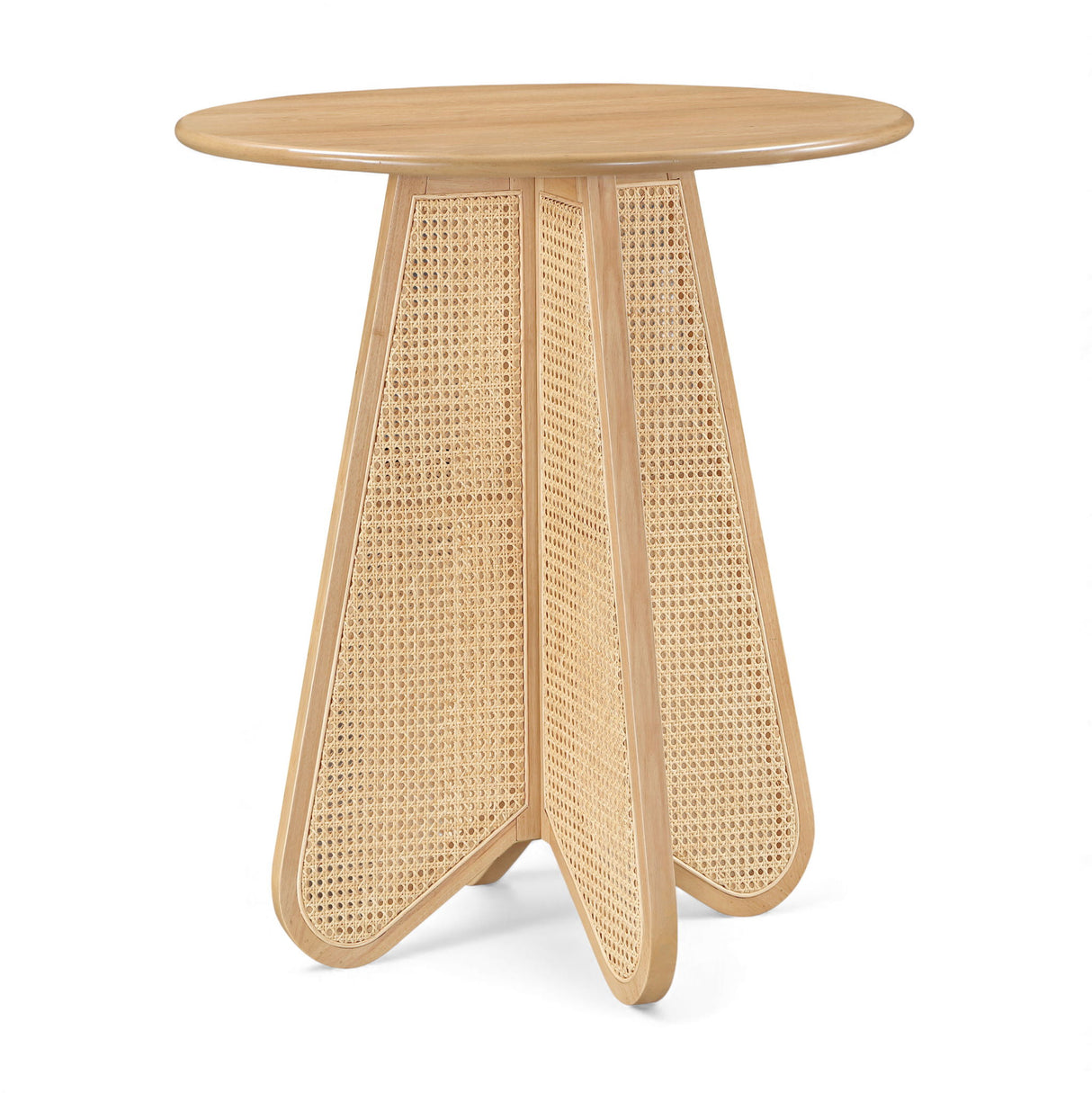 Butterfly - Solid Wood And Natural Cane Table With Natural Top