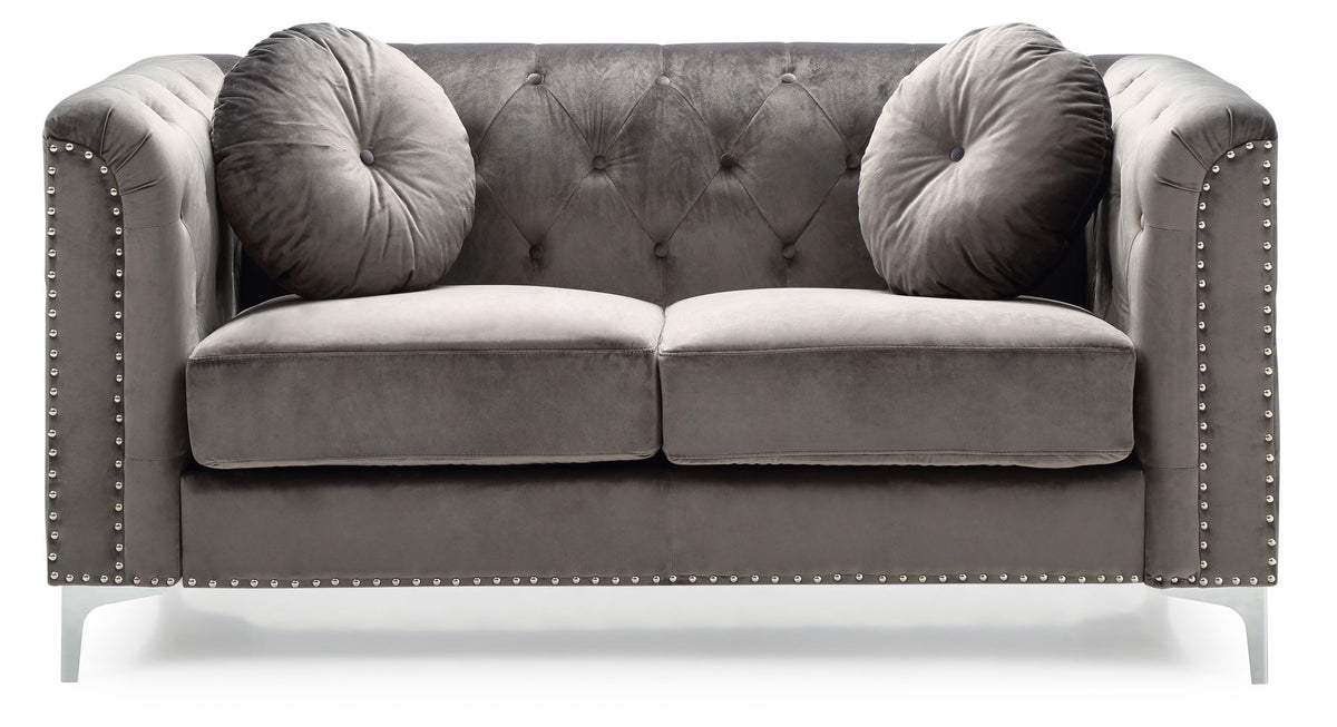 Stylish Sloped Arm Loveseat