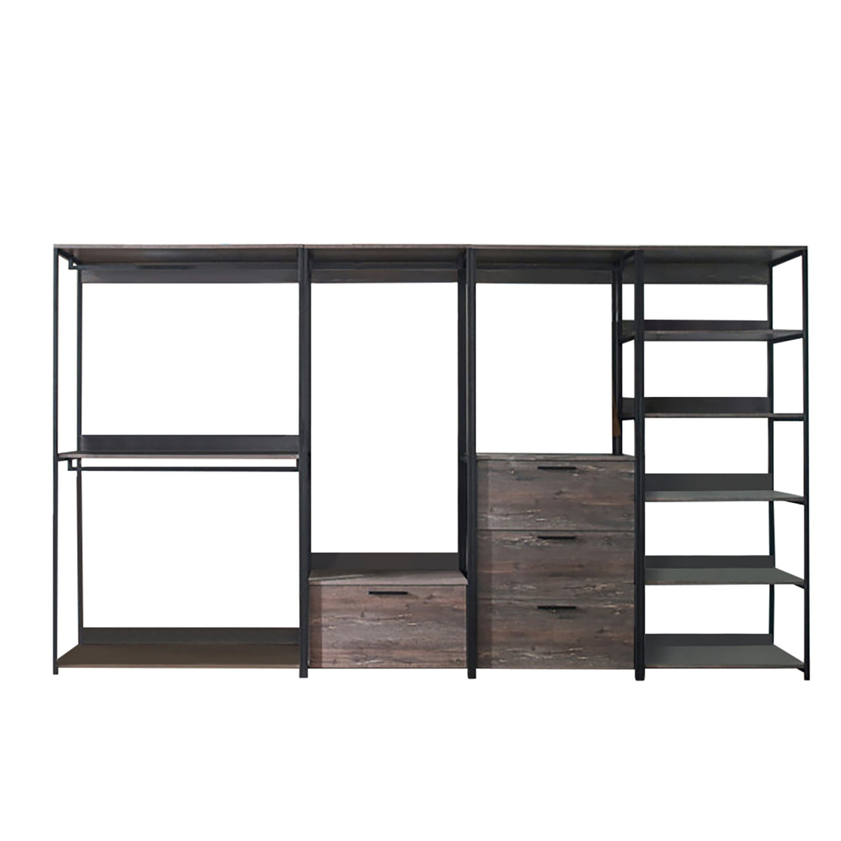 Monica - Walk-In Closet System, Extra Storage Space - Rustic