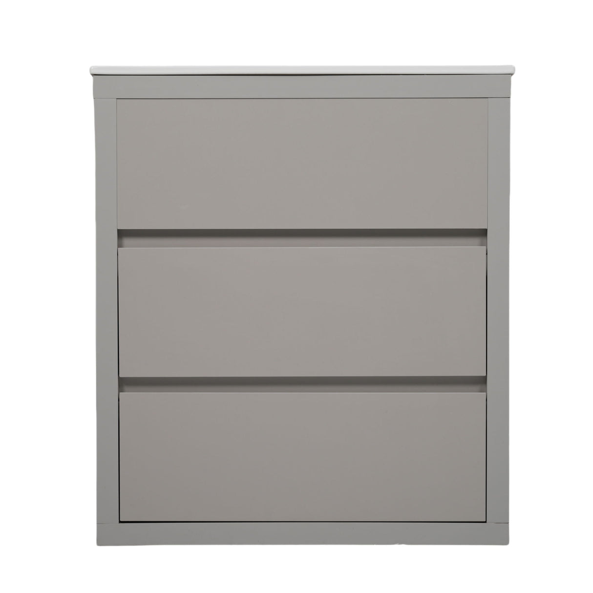 Freestanding Bathroom Vanity With Ceramic Sink, 2 Full Extension Drawers