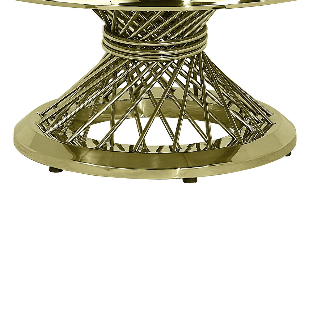 Fallon - Coffee Table With Engineered Stone Top - Engineered Stone Top & Gold