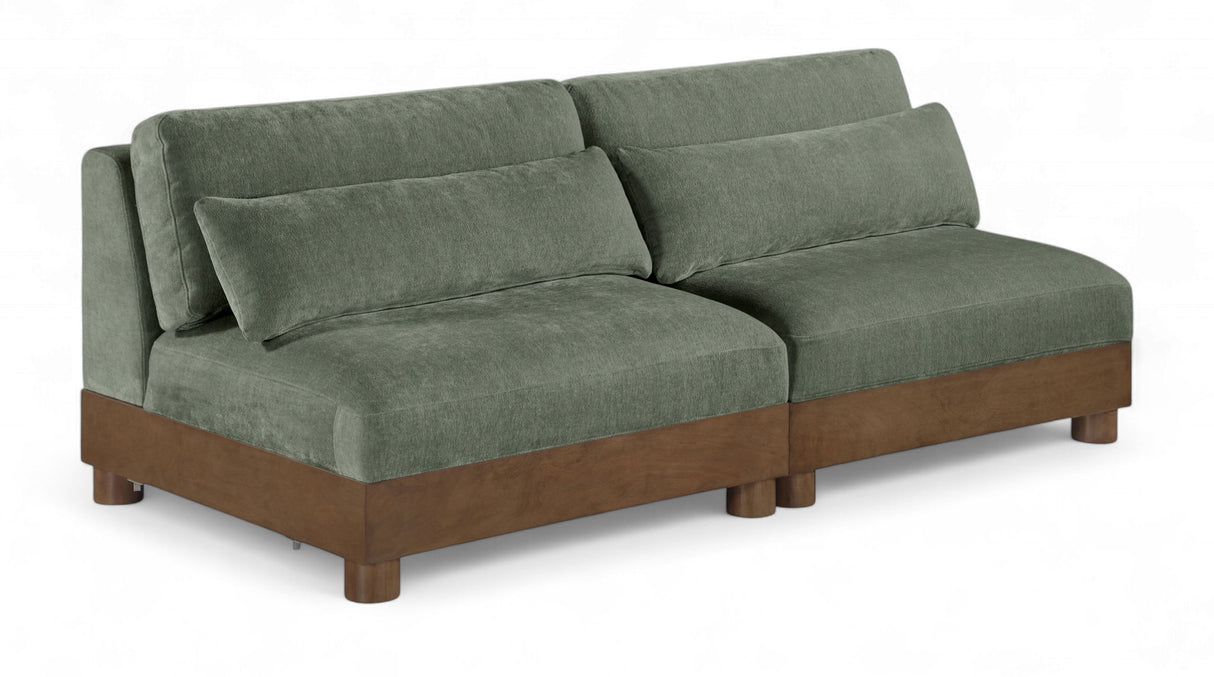 Turin - Fabric Upholstered Modular Armless Loveseat