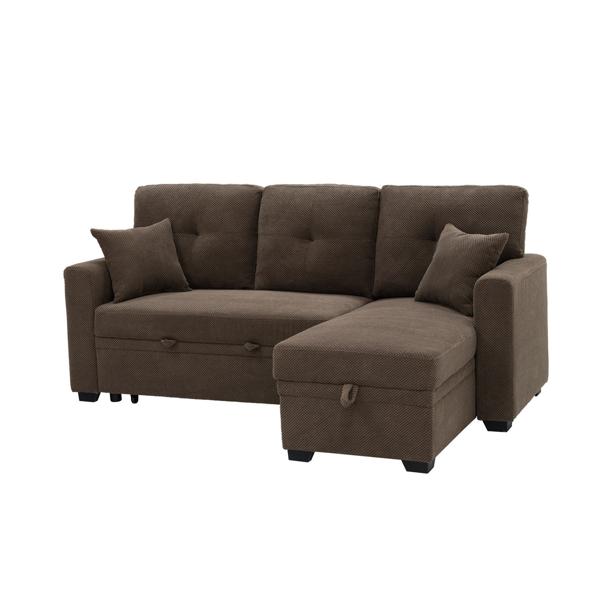 Sleeper Sectional With Pull Out Bed, Reversible Chaise