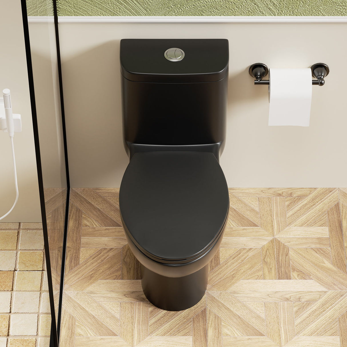 1 Piece Toilet With Tornado Flush, Soft Closing Seat