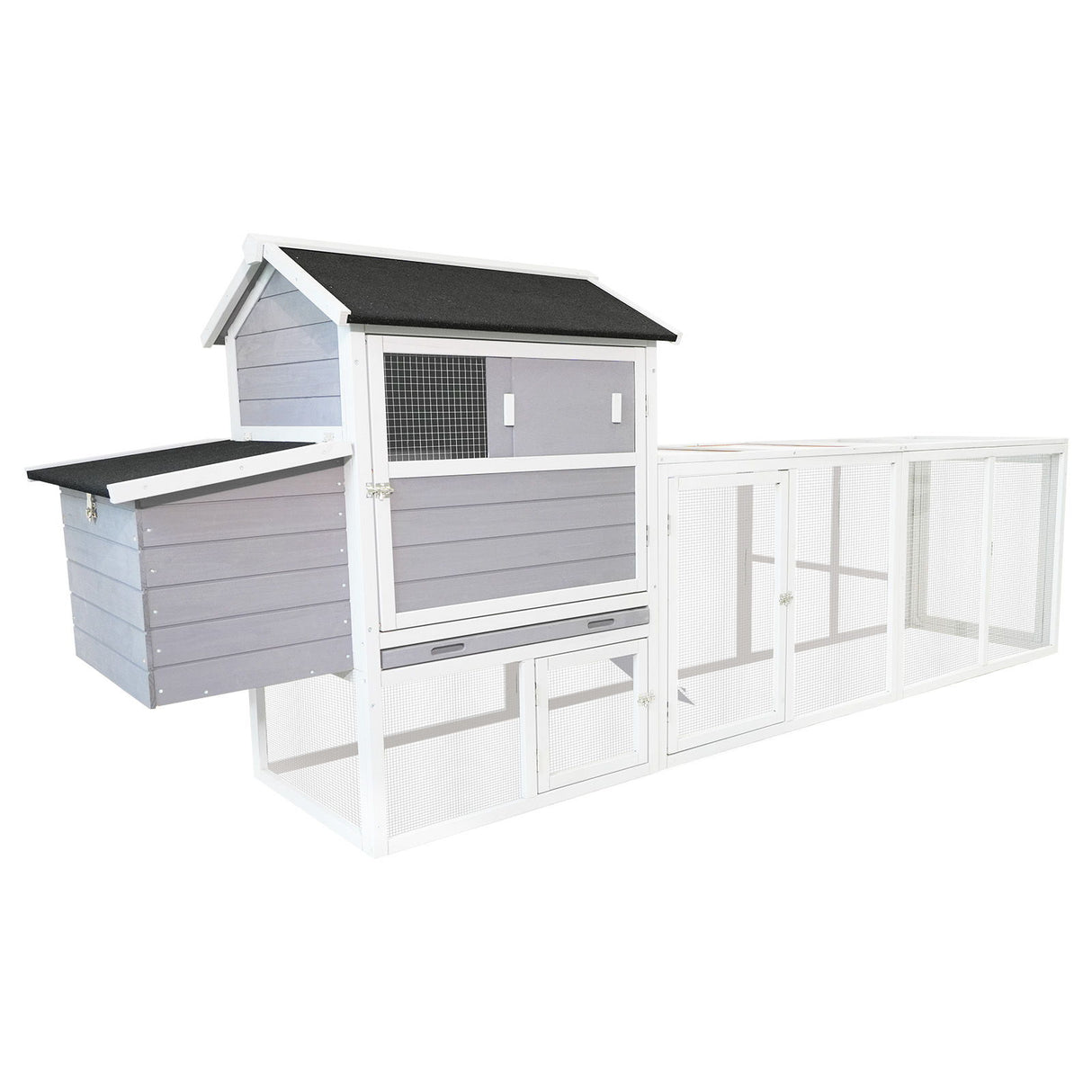 Large Outdoor Hen House With Run And Nesting Box Poultry Cage
