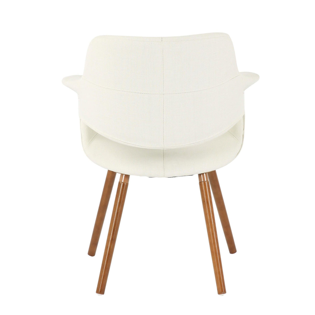 Vintage - Flair Chair - Walnut Wood, Cream Fabric