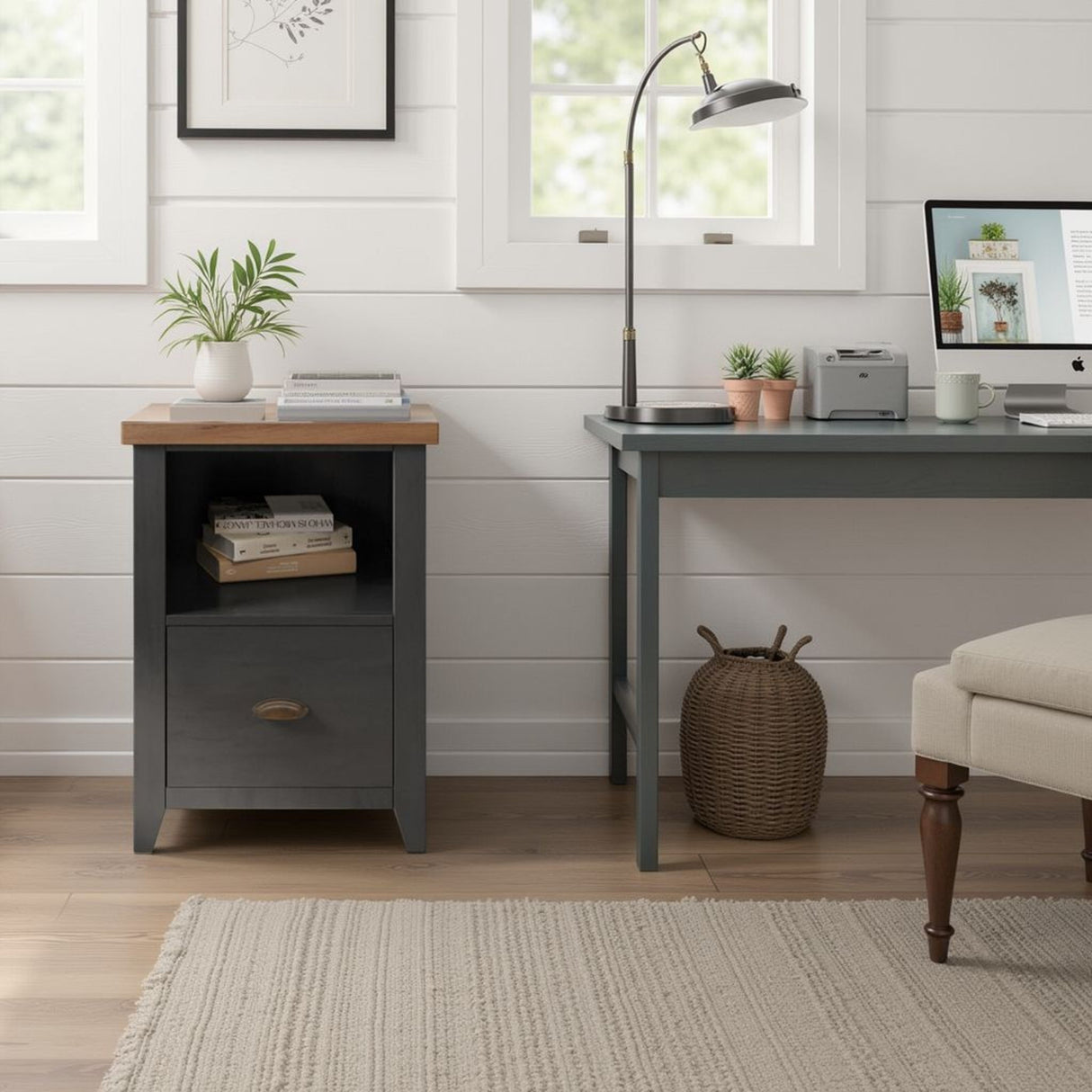 Essex - Drawer File - Black, Whiskey