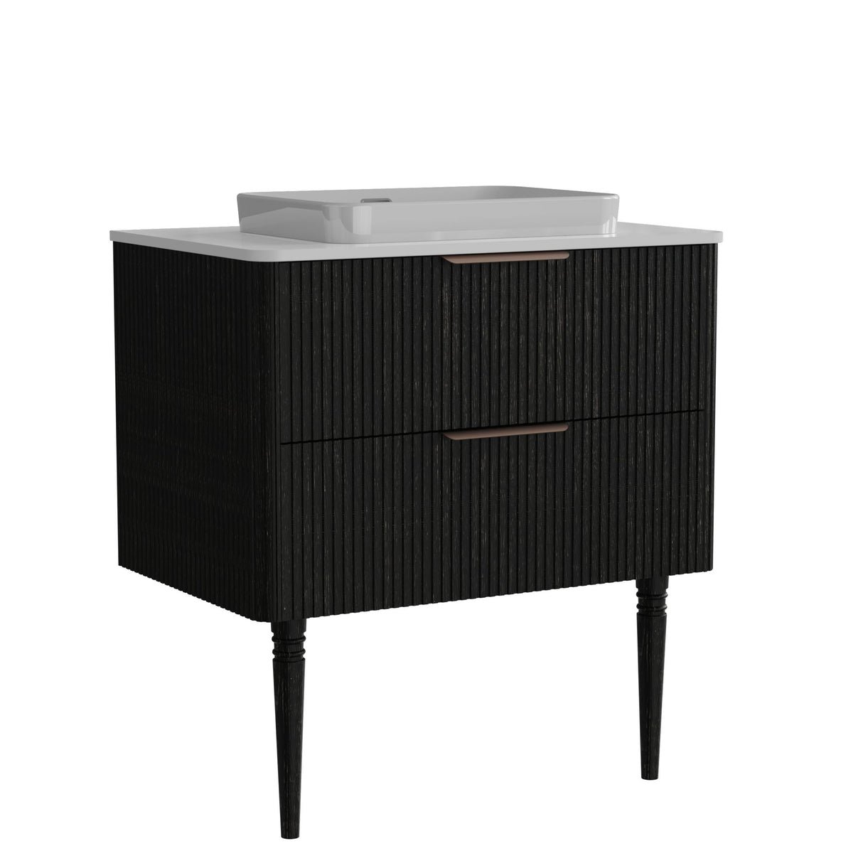 Elena - Modern Bathroom Vanity With Sink With Ample Storage, 2 Soft Close Drawers
