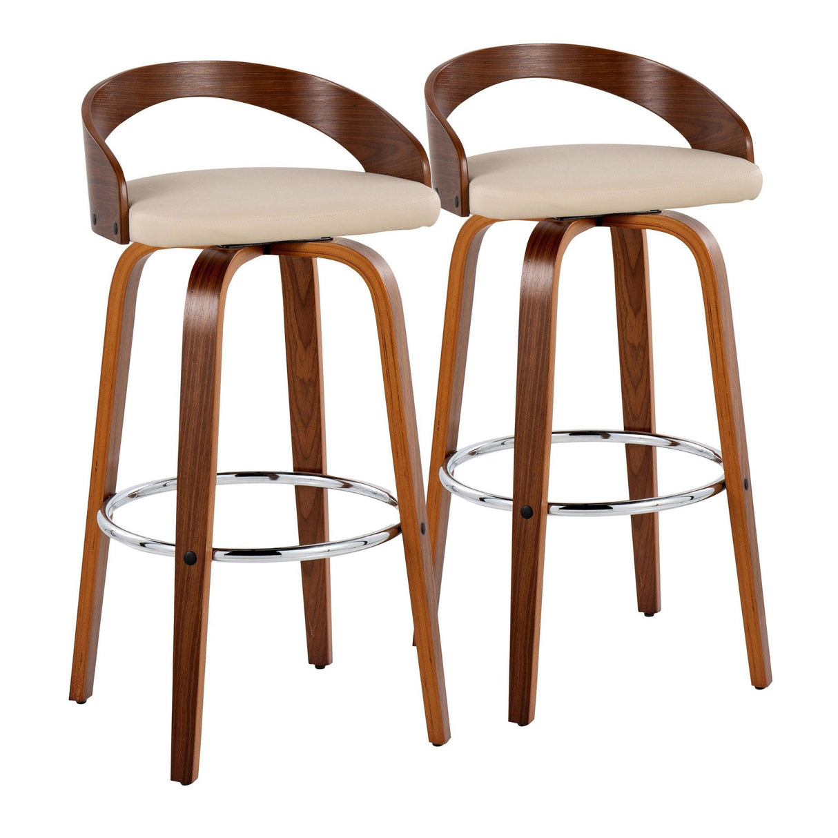 Grotto - 30" Fixed-Height Barstool (Set of 2) - Beige