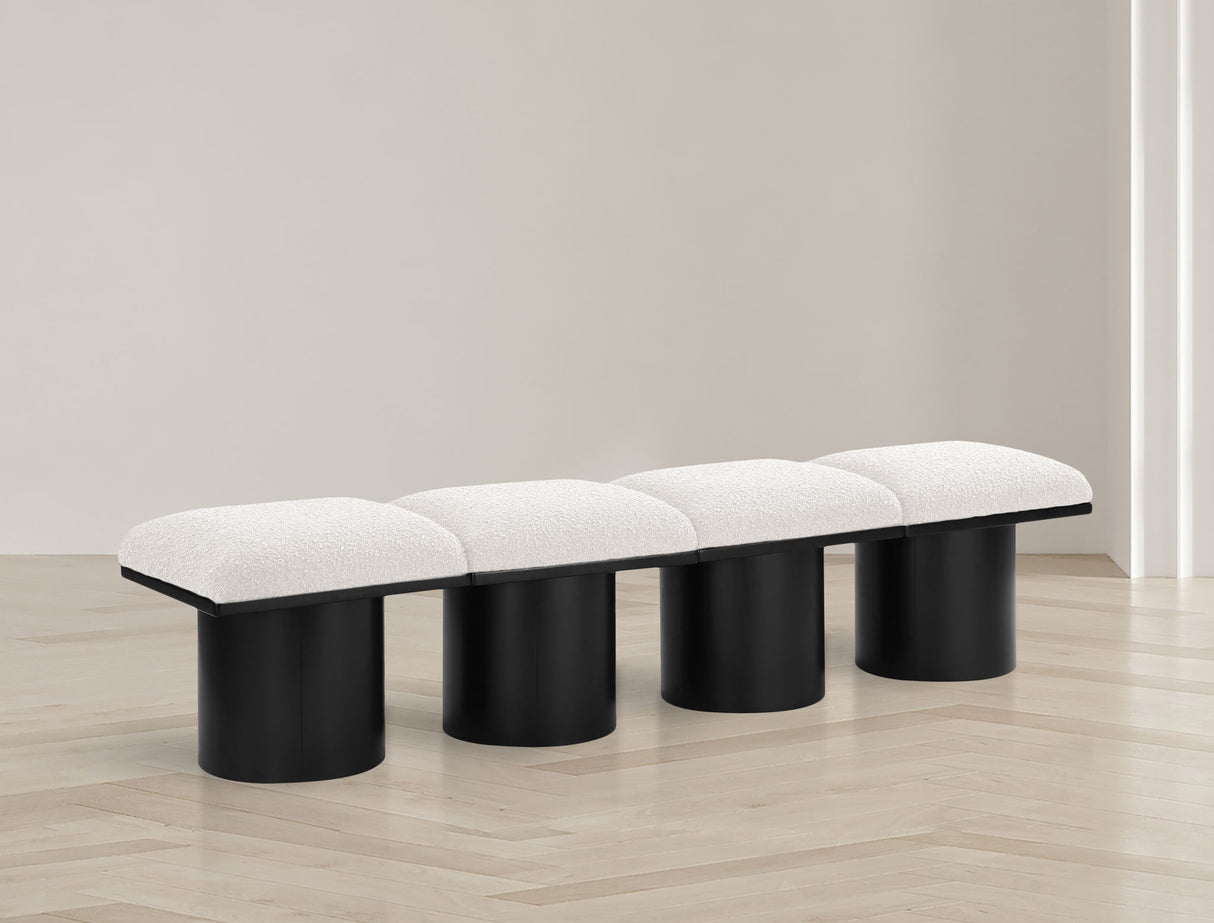 Pavilion - 4 Piece Modular Bench With Black Base