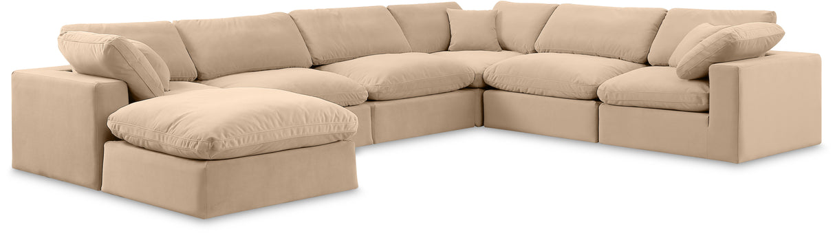 Comfy - 7 Piece Velvet Modular Sectional With Chaise