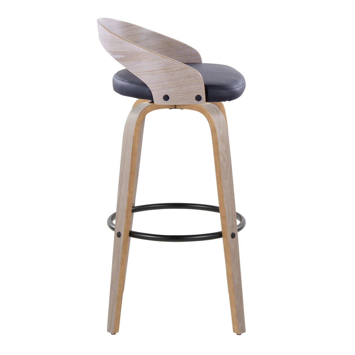 Grotto - 30" Fixed-Height Barstool (Set of 2) - Light Gray Wood