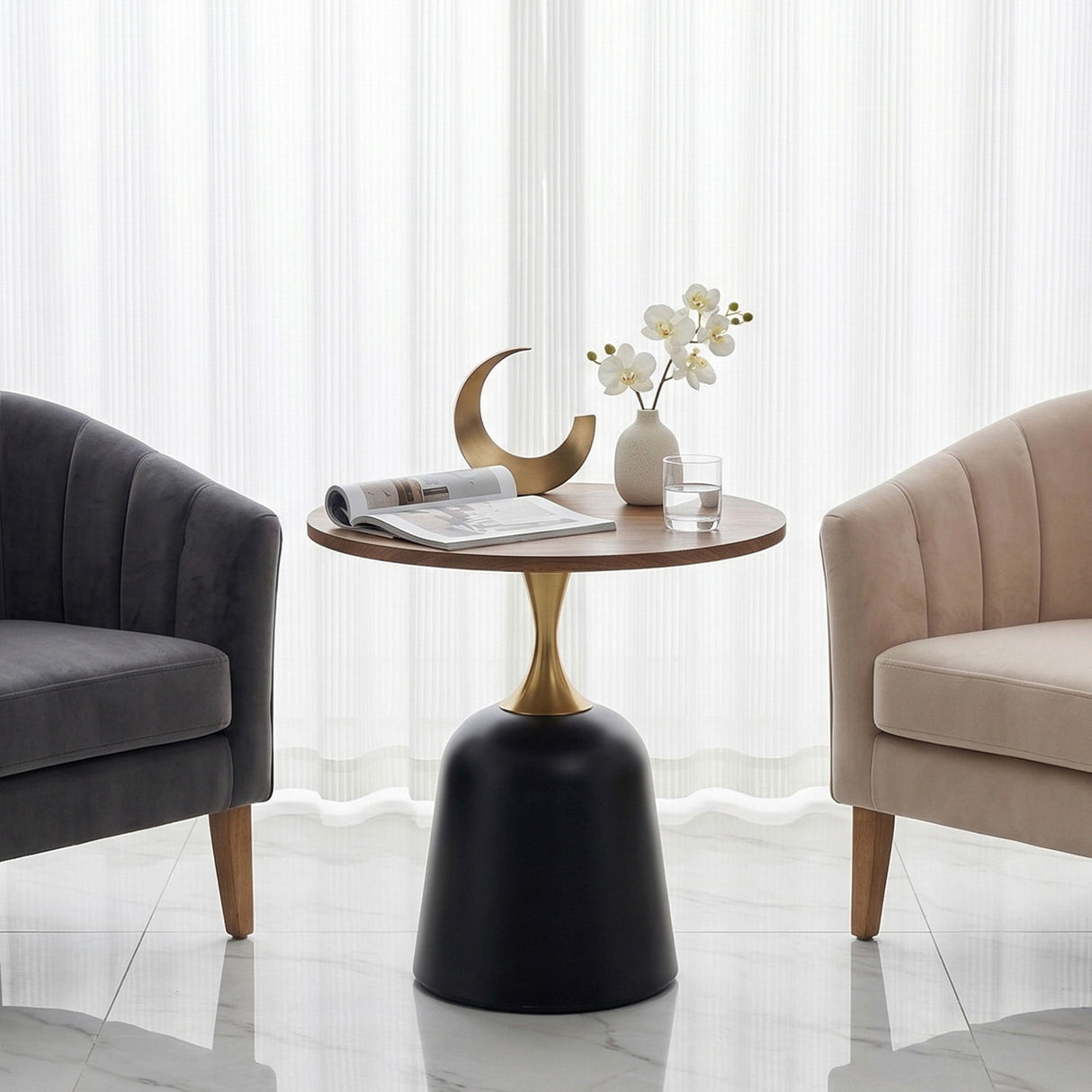 Nordic Circular Coffee Table For Living Room