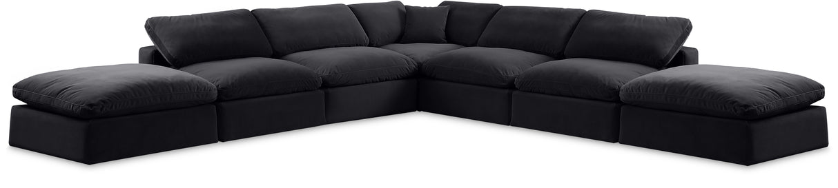 Comfy - 7 Piece Velvet Modular Corner Sectional