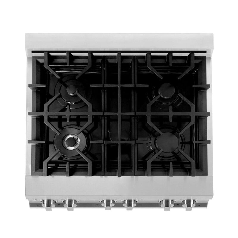 30 in. Kitchen Package with Stainless Steel Dual Fuel Range, Range Hood, Microwave Drawer and Classic Dishwasher - (4KPRARH30MWDW) -