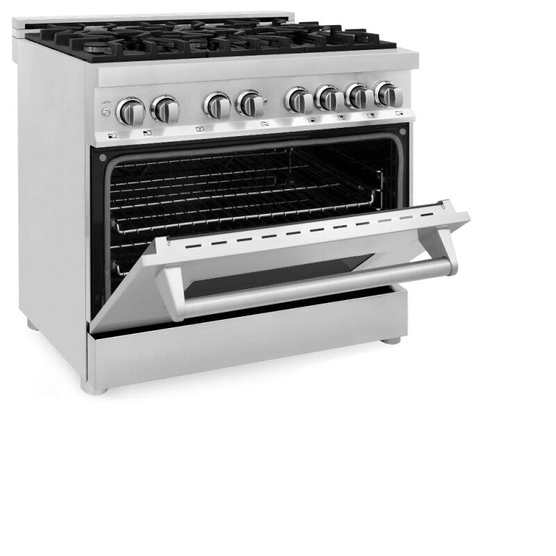 36 in. Kitchen Package with Stainless Steel Dual Fuel Range, Range Hood, Microwave Drawer and Classic Dishwasher - (4KPRARH36MWDW) -