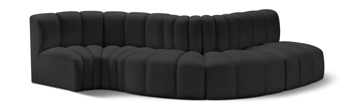 Arc - Faux Leather 5 Piece Modular Sofa