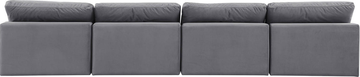 Comfy - Velvet Modular Armless Sofa 4 Seats
