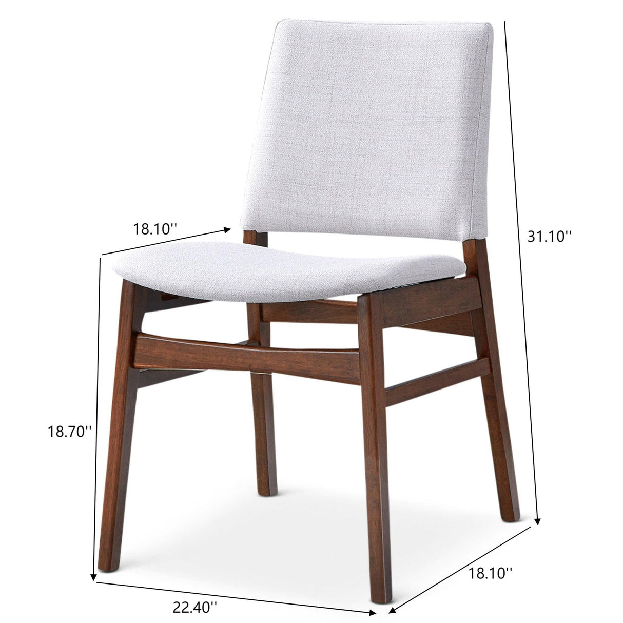 Gusto - Dining Chair (Set of 2) - Brown / Light Gray