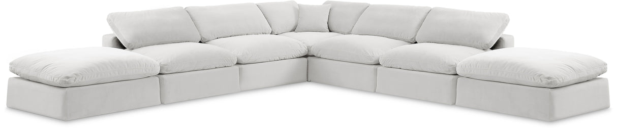 Comfy - 7 Piece Velvet Modular Corner Sectional