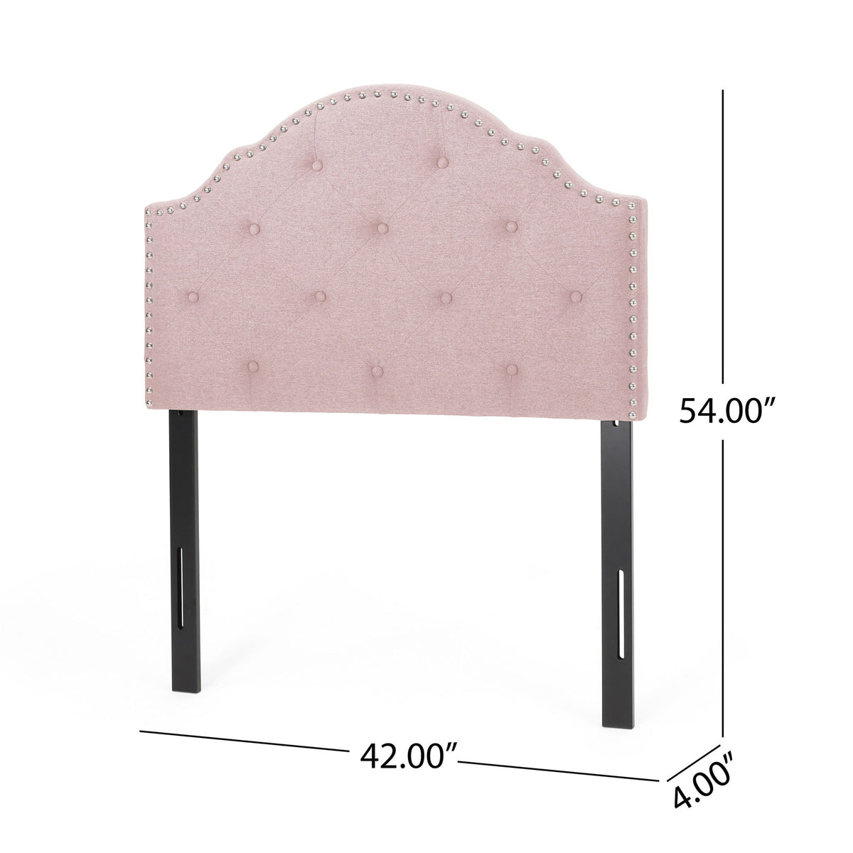 Flanner - Contemporary Fabric Upholstered Twin Headboard - Blush