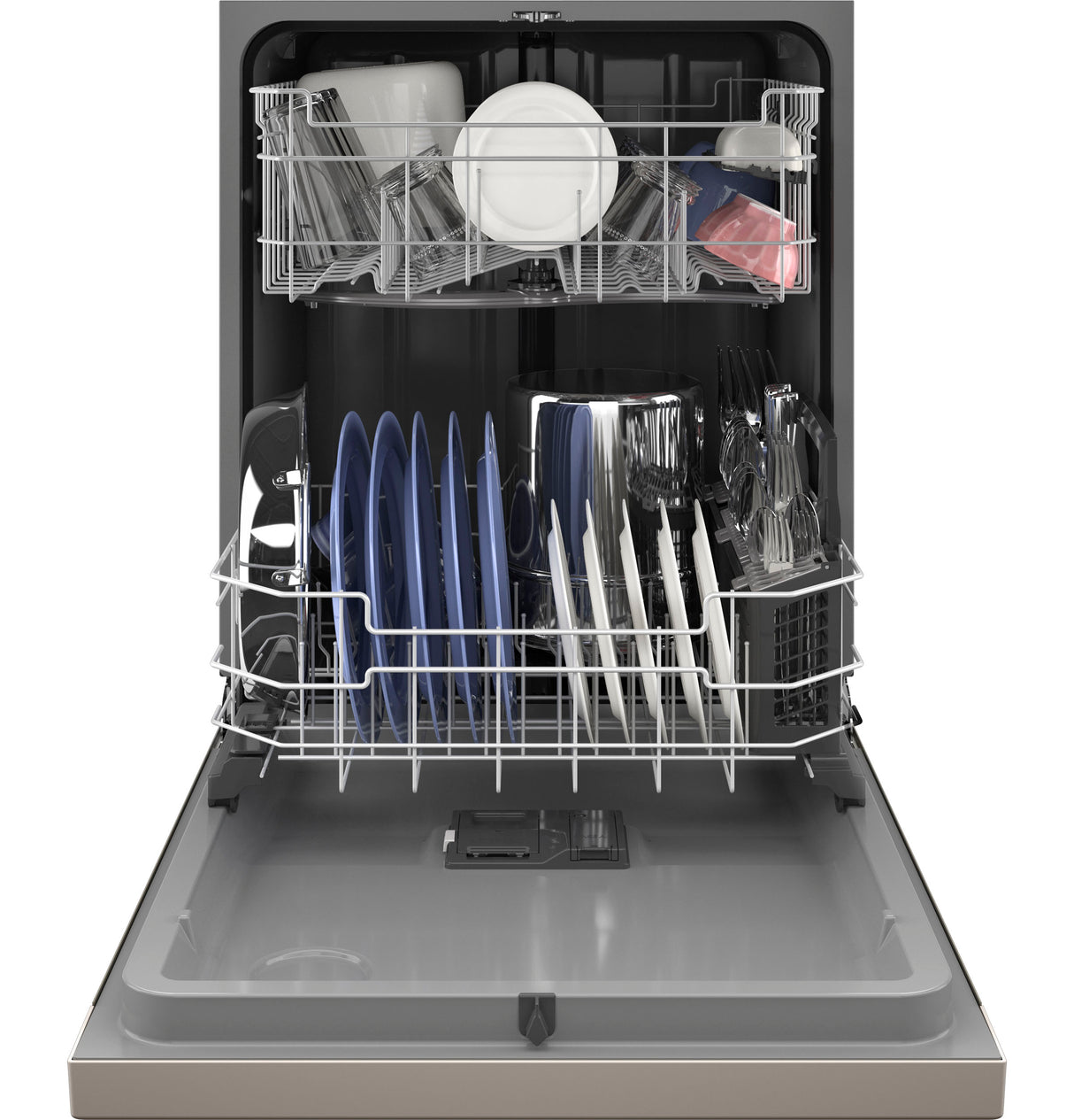 GE(R) ENERGY STAR(R) Front Control with Plastic Interior Dishwasher with Sanitize Cycle & Dry Boost - (GDF550PMRES)