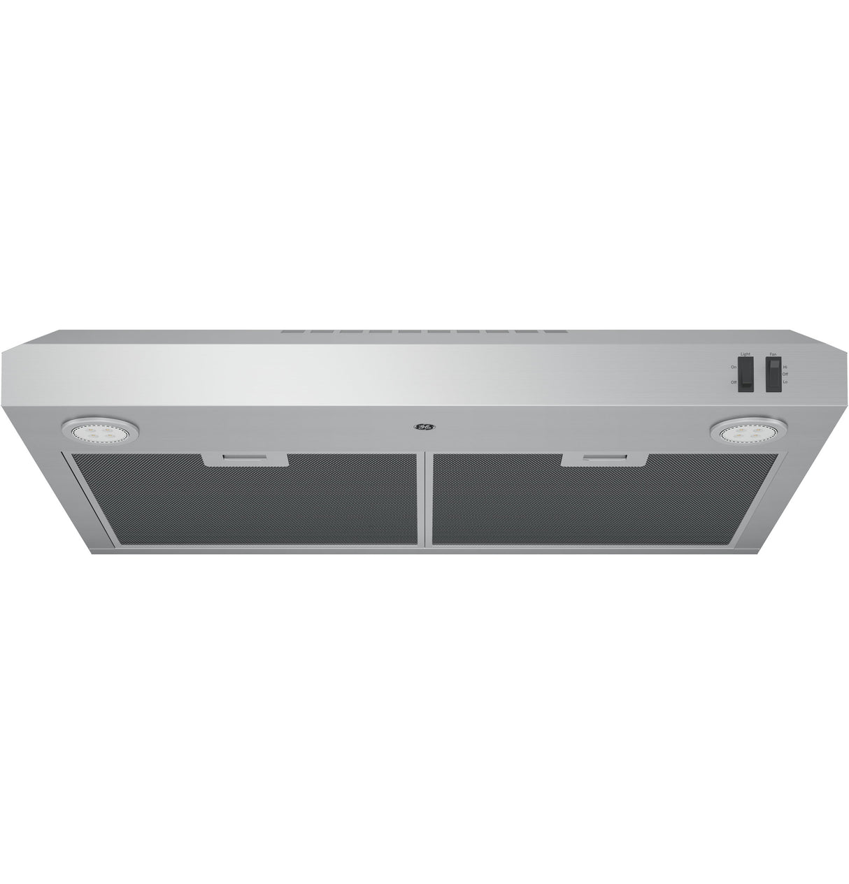 GE JVX5305SJSS - 30 in. Convertible Standard Style Under The Cabindet Range Hood with 270 CFM, 2 Fan Speeds & 2 LED Lights - Stainless Steel