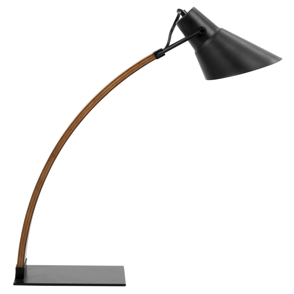 Noah - 22.25" Table Lamp - Walnut And Black