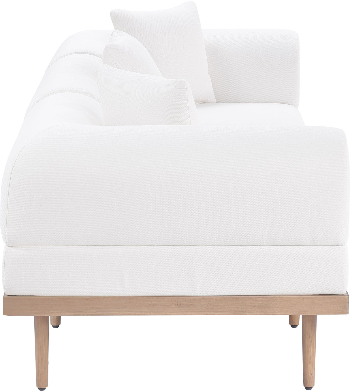 Laguna - 3 Piece Resilient Water Resistant Fabric 106.5" Upholstered Outdoor Patio Modular Sofa