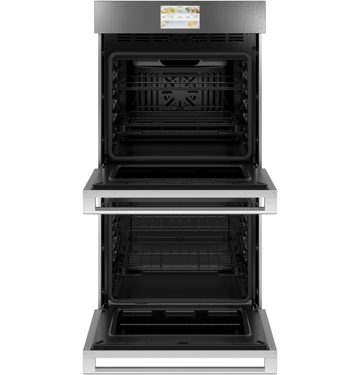 Café CKD70DM2NS5 double wall oven angled view