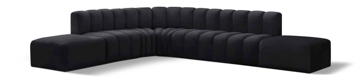 Arc - Velvet 7 Piece Corner Modular Sofa