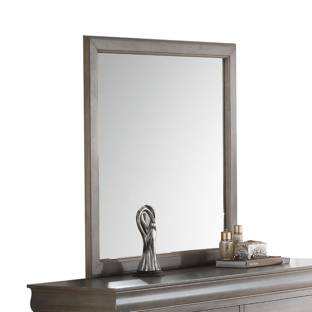 Louis Philippe III - Gray Mirror - Antique Gray
