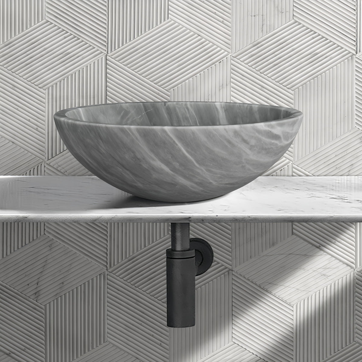 Bathroom Vessel Sink, Circular Design