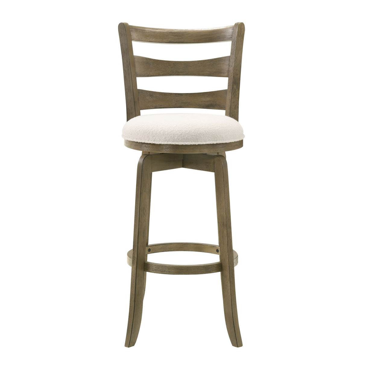 Melindra - Modern Farmhouse Swivel Wood Bar Height Kitchen Bar Stool