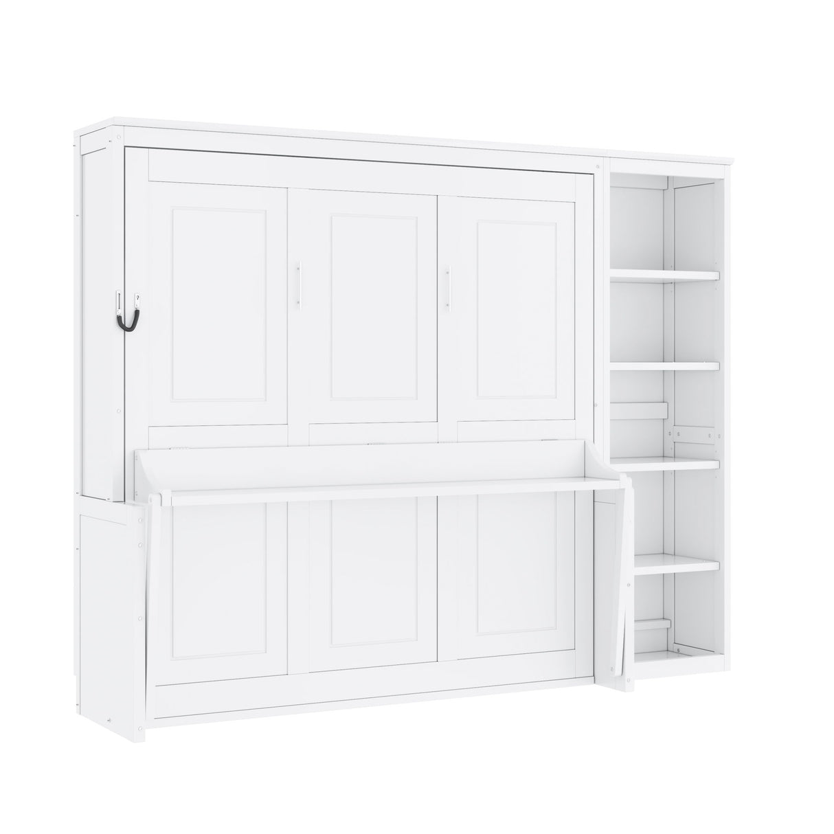 Sturdy Murphy Bed With Desk And Bookshelf