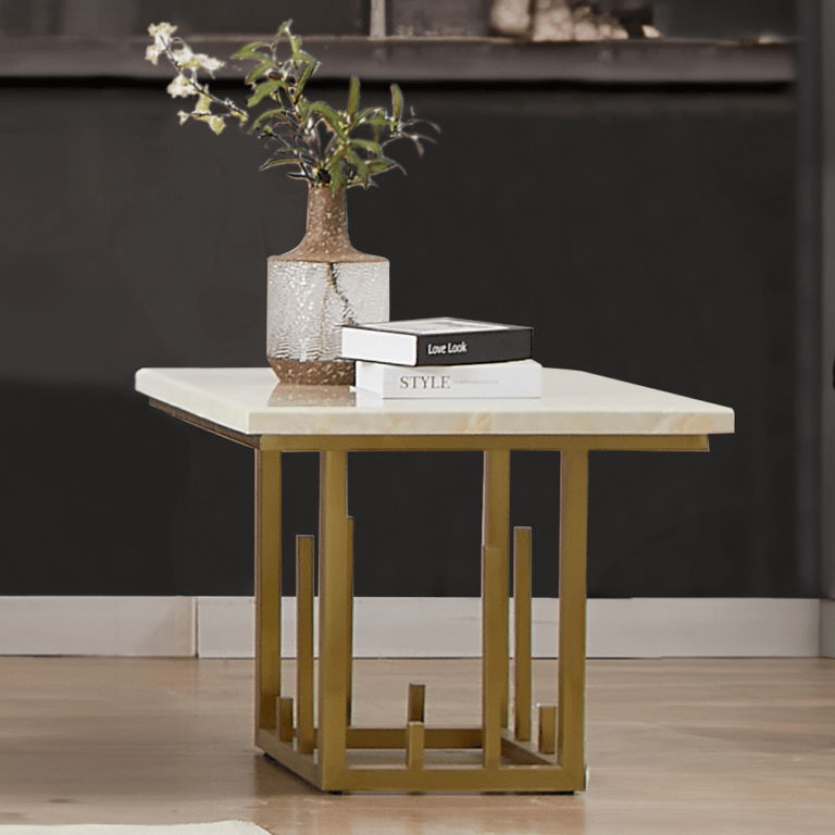 HD-06 - End Table - Marble/Gold