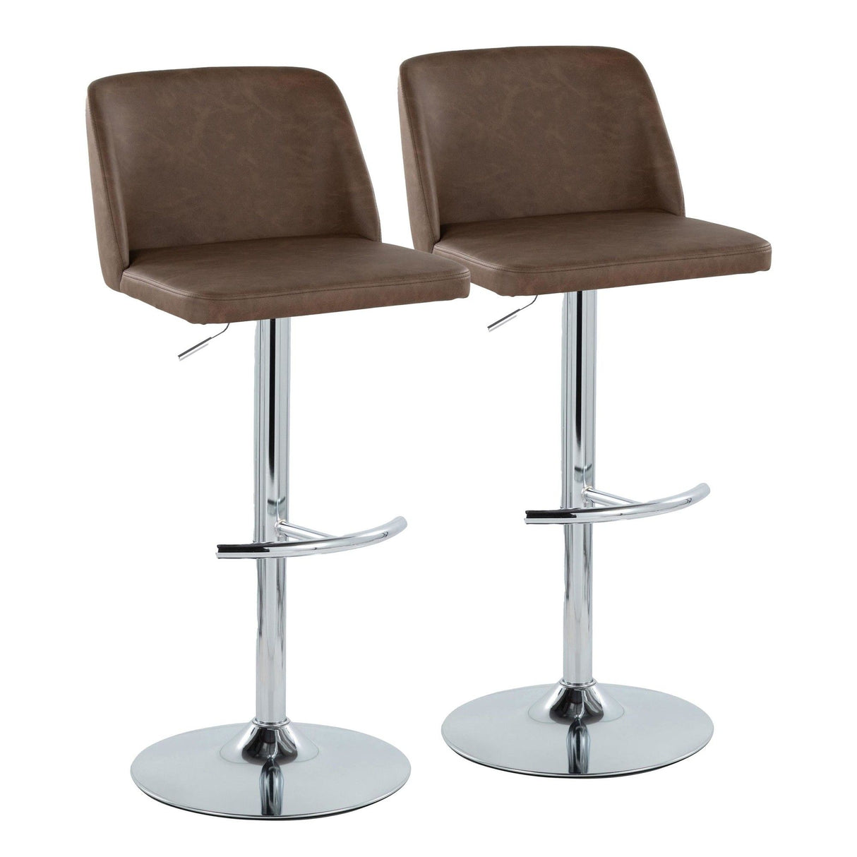 Tintori - Adjustable Barstool (Set of 2) - Chrome Base