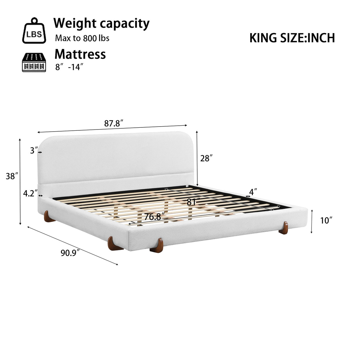 Elegant Upholstered Bed Frame