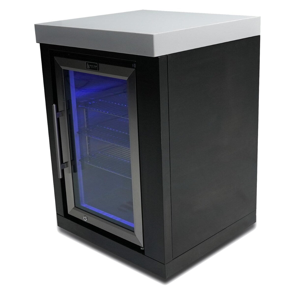 Mont Alpi 2.6 Cu. Ft. Outdoor Rated Refrigerator Cabinet Module - Black Stainless Steel - MASFM-BSS